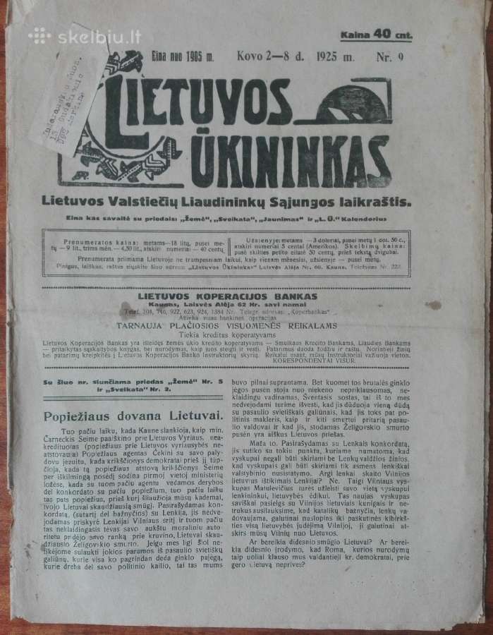 1509. Lietuvos Ūkininkas retas antikvarinis-kolekc - nuotraukos Nr. 7