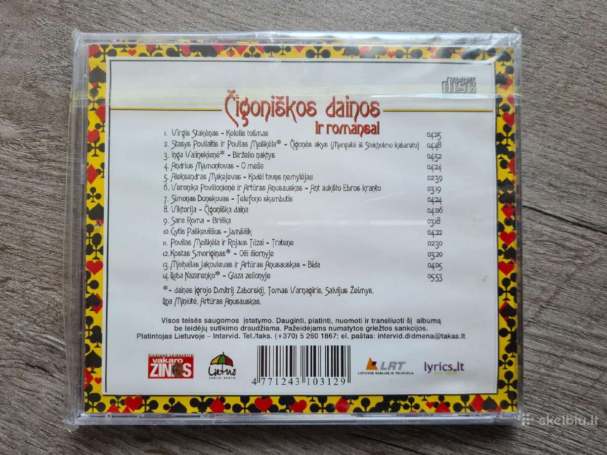 Čigoniškos dainos ir romansai CD - nuotraukos Nr. 2