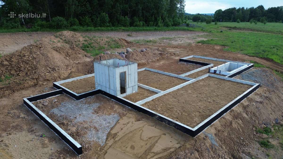 Pamatu liejimas , perdangu betonavimo darbai