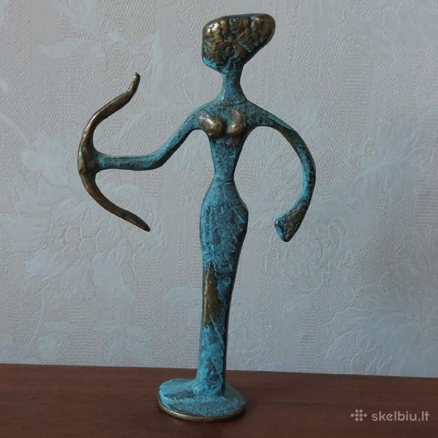Žalvarinė statulėlė Artemidė - Medžioklės deivė - nuotraukos Nr. 6