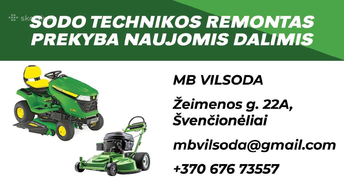 Sodo technikos remontas-naujos dalys MB Vilsoda - nuotraukos Nr. 4