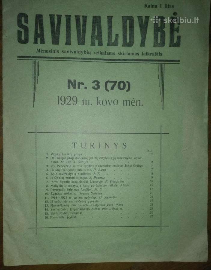 1271. Savivaldybė antikvarinis-kolekcinis laikrašt