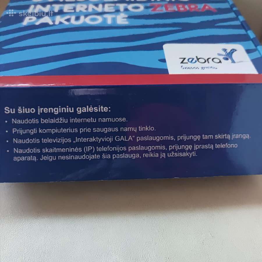 Zebra įrenginys ir Japon televizorius