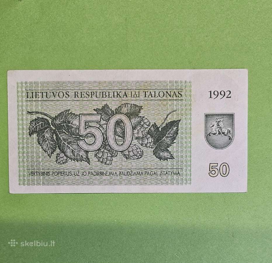 1992m. 50 talonų (tetervinai)