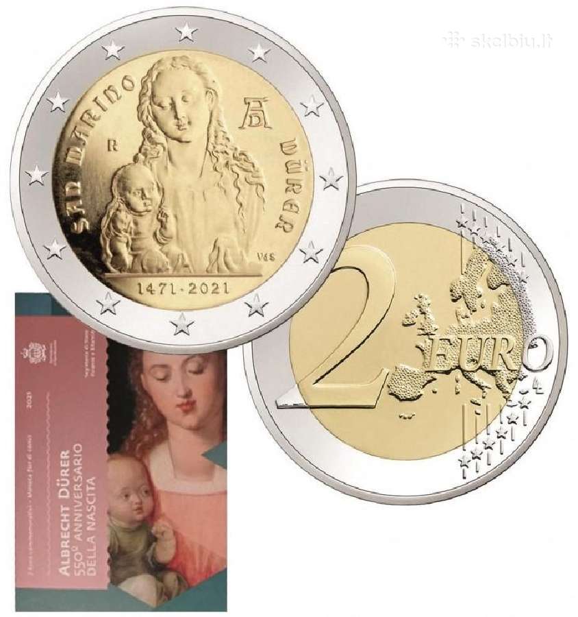 San Marino proginės ir apyvartinės euro monetos - nuotraukos Nr. 25