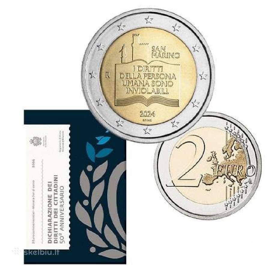 San Marino proginės ir apyvartinės euro monetos - nuotraukos Nr. 5