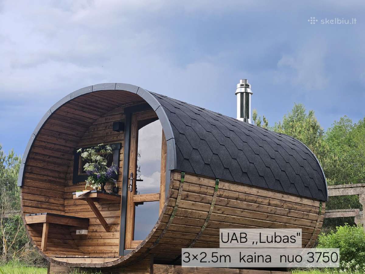 Pusapvalė pirtelė,pirtis, bačka,pirtys - nuotraukos Nr. 7