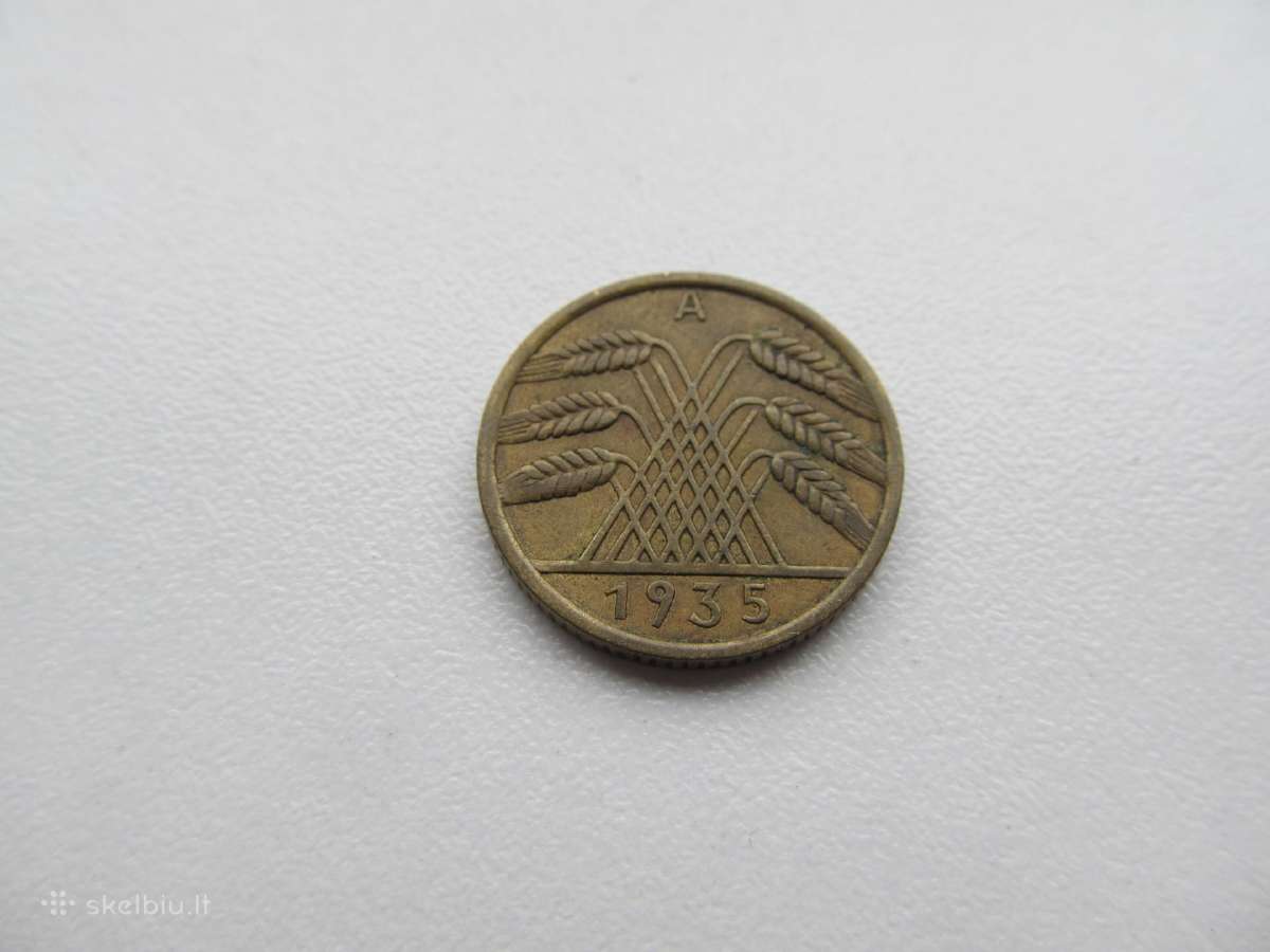 10 reichspfennig , Vokietija , 1935 A - nuotraukos Nr. 2