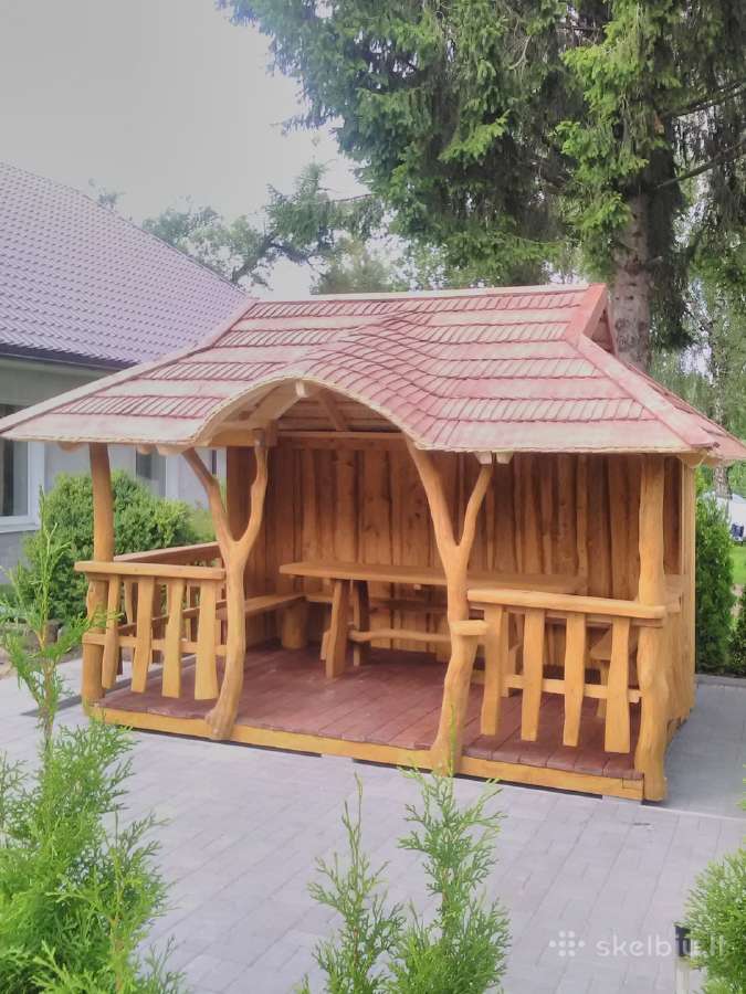 Pavėsinė, medinė šulinio apdaila - nuotraukos Nr. 24