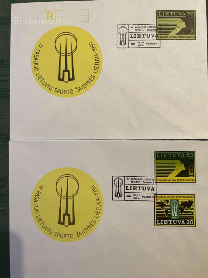 Lietuvos 1991 m. vokai su spec spaudais - nuotraukos Nr. 4
