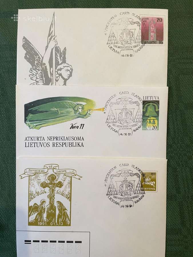 Lietuvos 1991 m. vokai su spec spaudais - nuotraukos Nr. 11