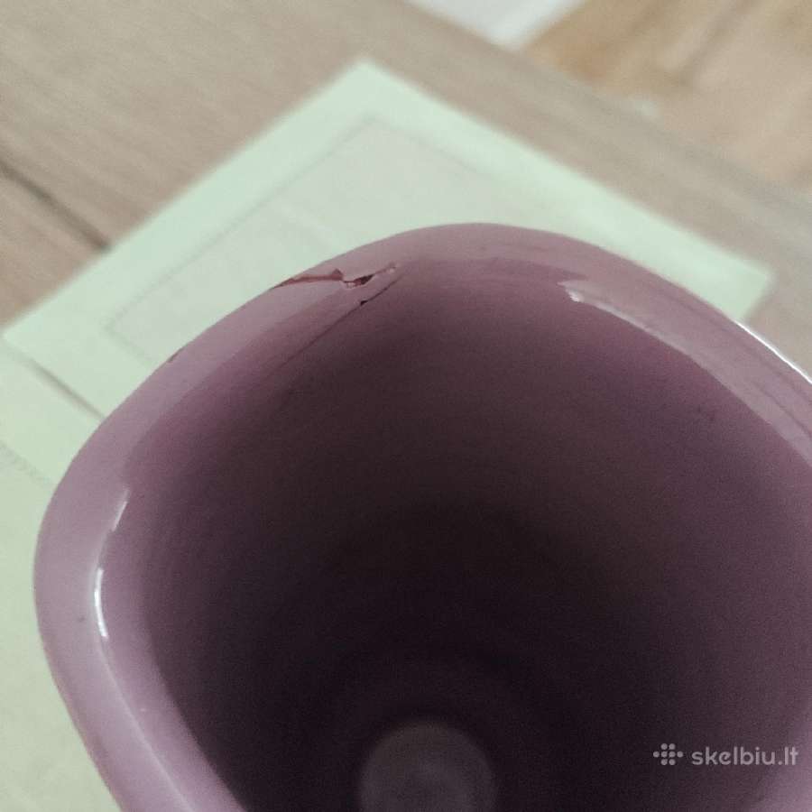 Keramikos vaza violetinės bordo spalvos - nuotraukos Nr. 2