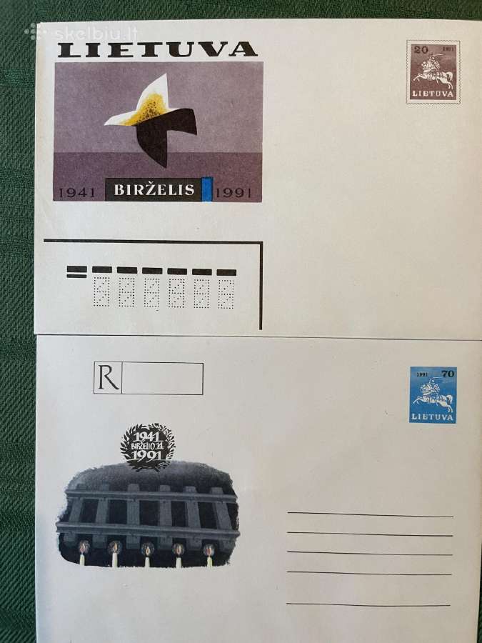Lietuviški 1991–1992 metų markiruoti vokai - nuotraukos Nr. 6