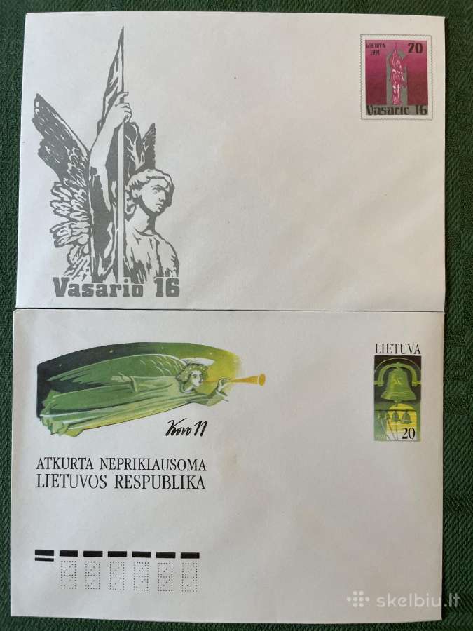 Lietuviški 1991–1992 metų markiruoti vokai - nuotraukos Nr. 5