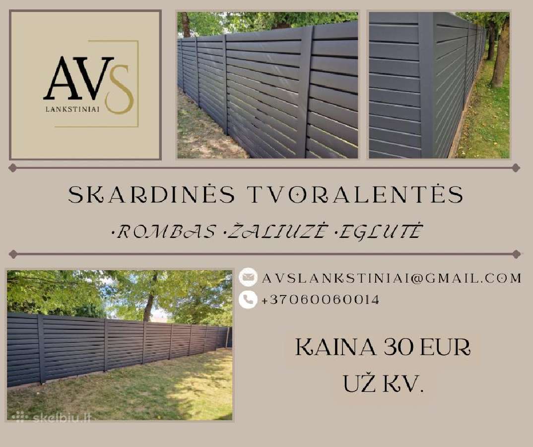 Skardines tvoralentes, rombas, zaliuze - nuotraukos Nr. 30