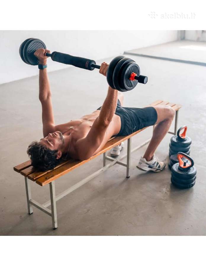 Daugiafunkcinis svarmenų hantelių rinkinys 40kg - nuotraukos Nr. 3