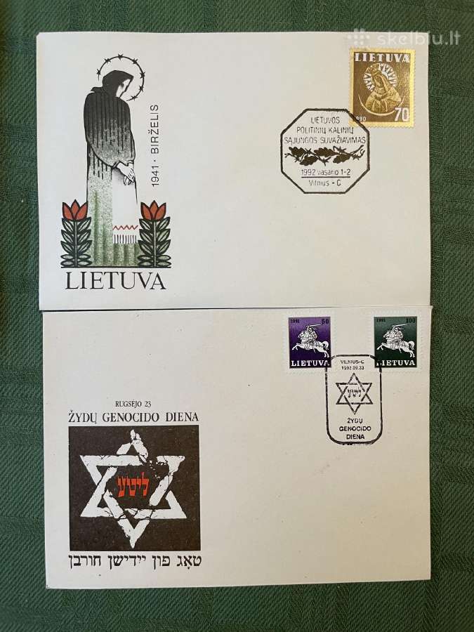 Lietuvos 1992 m. vokai su spec spaudais - nuotraukos Nr. 2