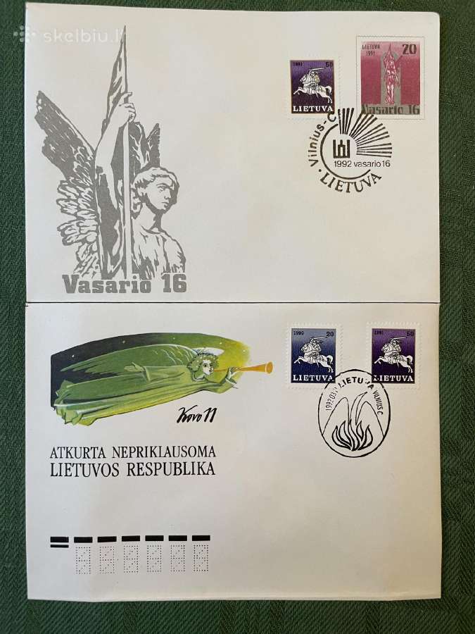 Lietuvos 1992 m. vokai su spec spaudais - nuotraukos Nr. 5