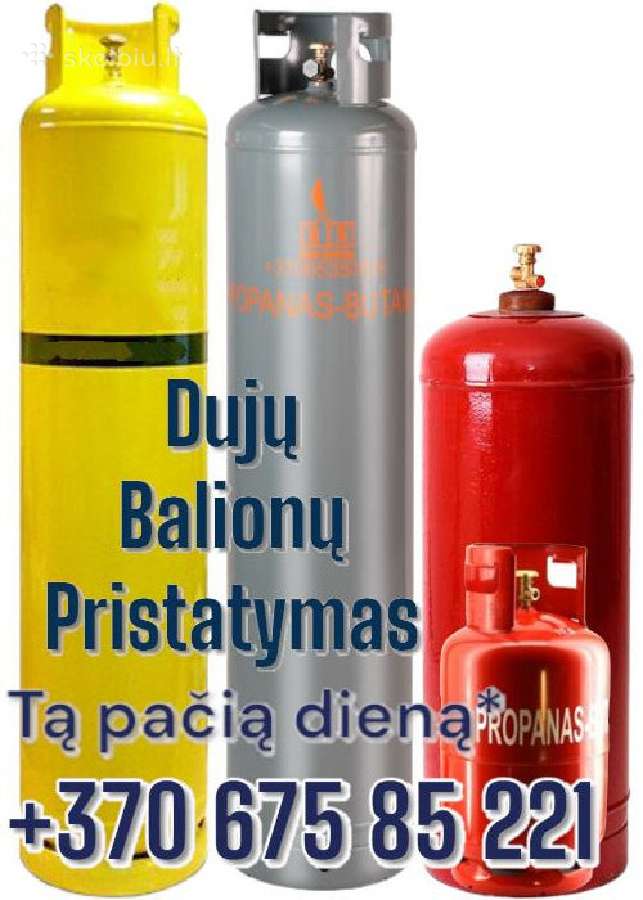 Dujų balionų pristatymas . Dujų balionas Propanas