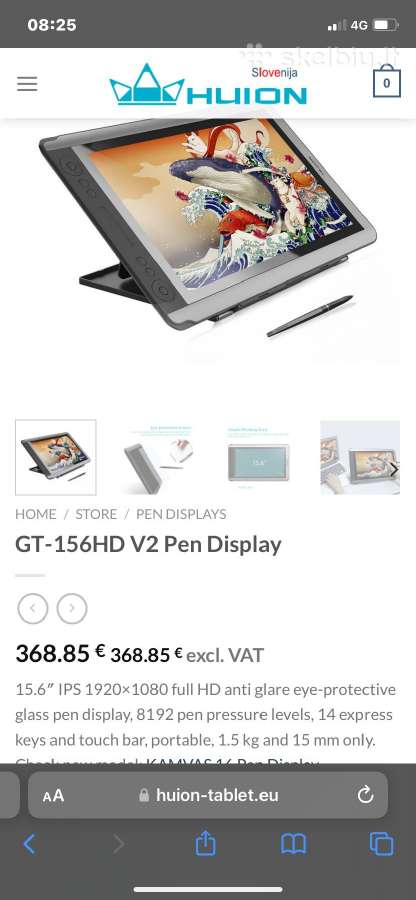 Huion Kamvas GT-156hd V2 - nuotraukos Nr. 4