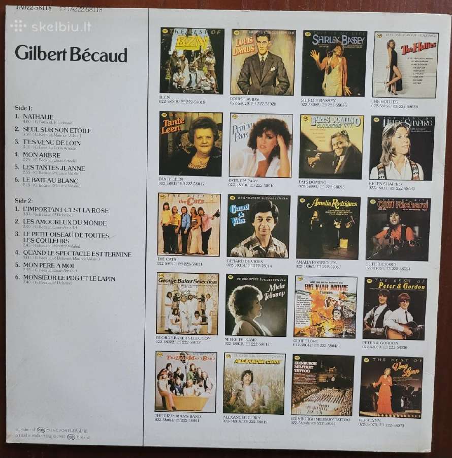 Lp Gilbert Becaud. 1980. Mfp. Holand. - nuotraukos Nr. 2