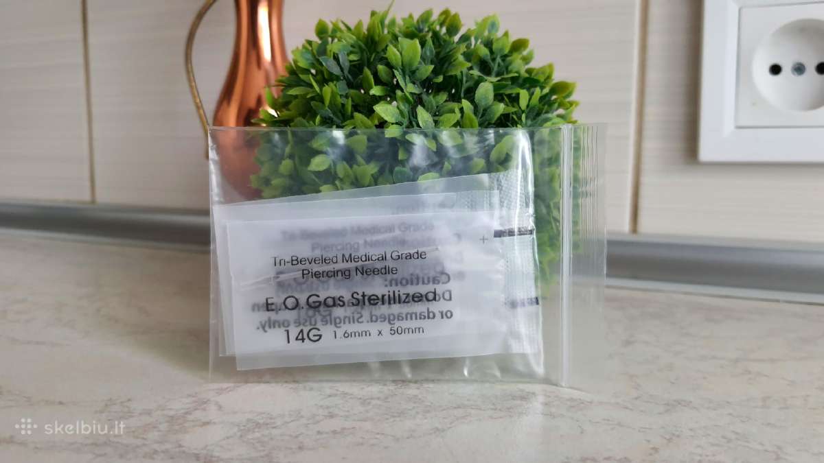 Sterilios adatos įrankis auskarų vėrimui - nuotraukos Nr. 2
