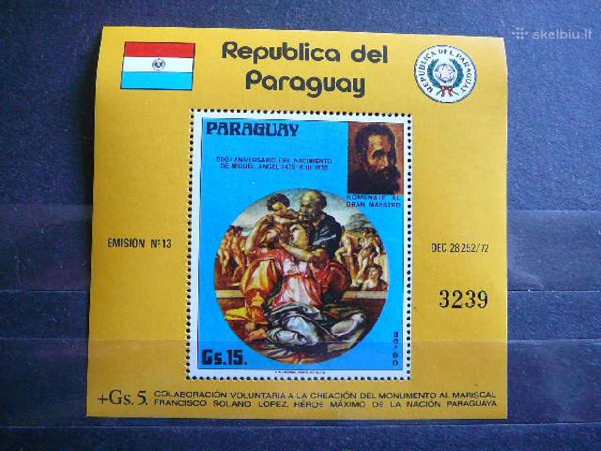 Daile Mikelandzelas Paragvajus 1975 svarus pgb248