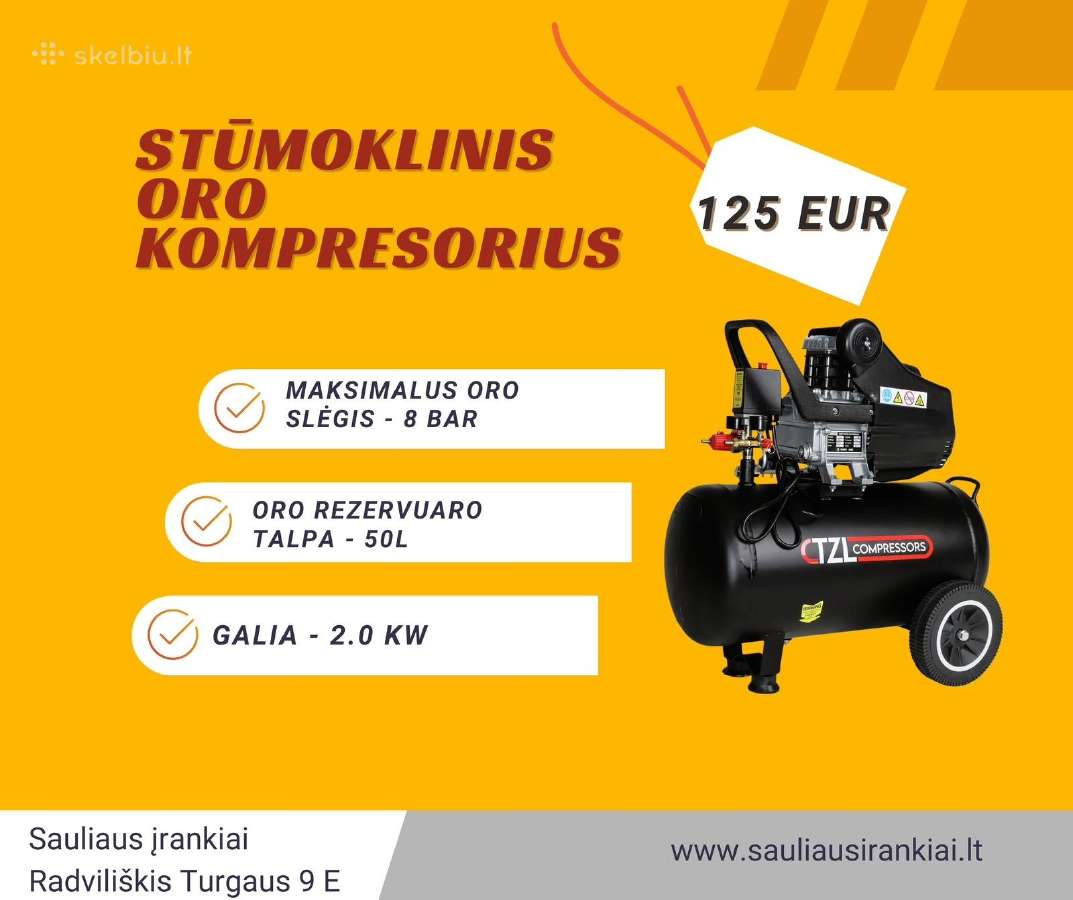 Stūmoklinis oro kompresorius Tzl -50