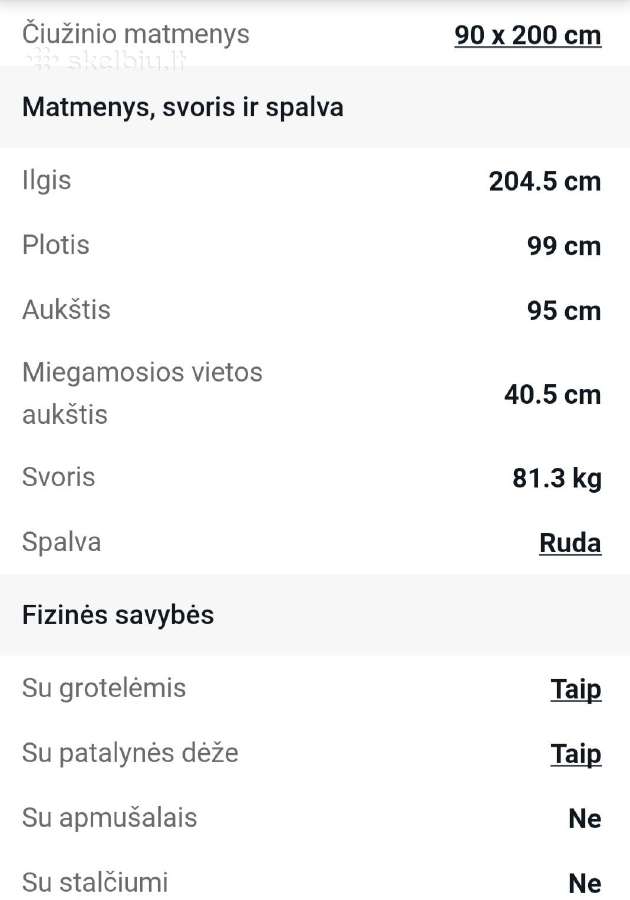 Viengulė lova - nuotraukos Nr. 4