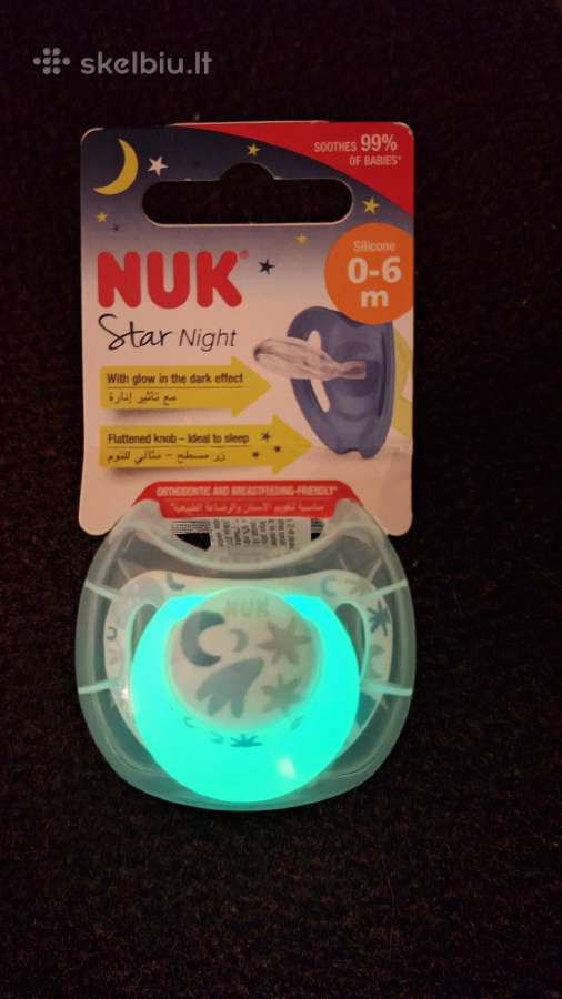 Nuk silikoninis čiulptukas, Star Night 0-6m - nuotraukos Nr. 5