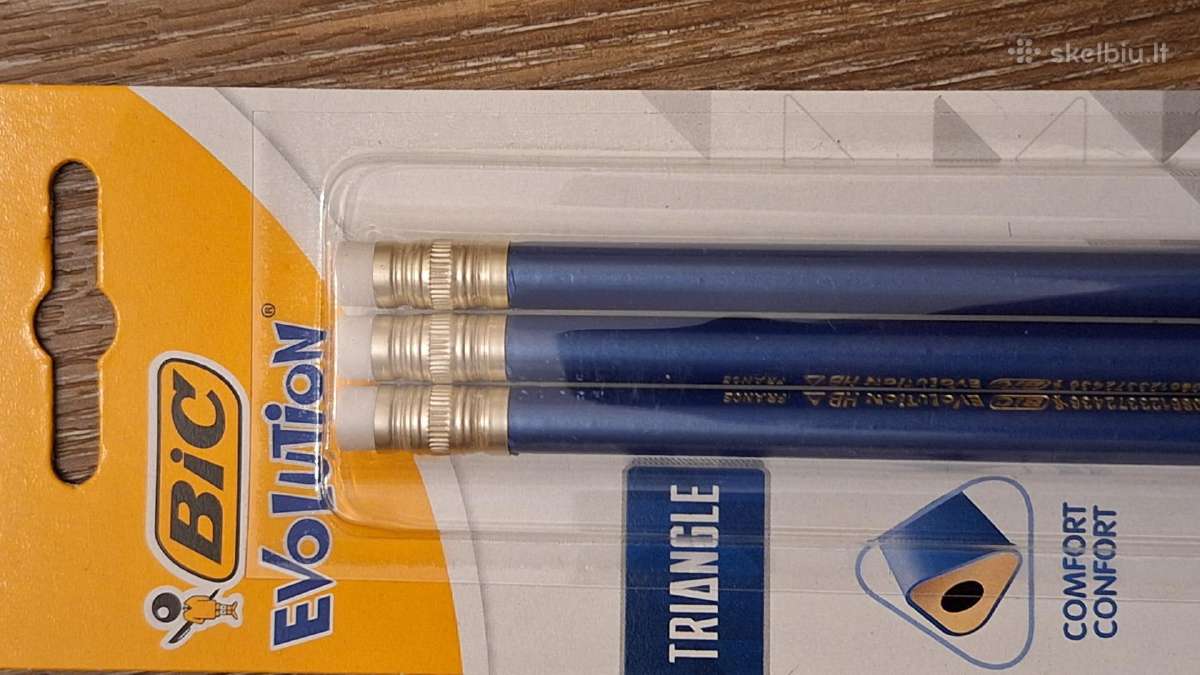 Bic Evolution pieštukai 3vnt Hb