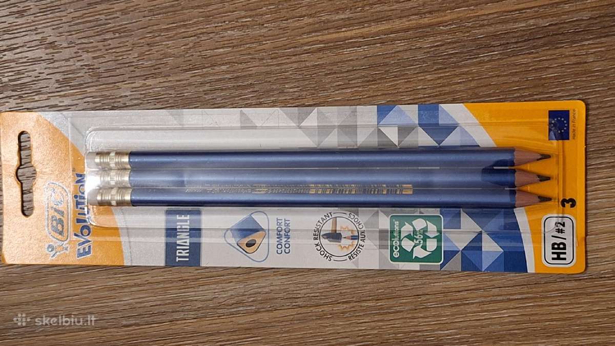 Bic Evolution pieštukai 3vnt Hb - nuotraukos Nr. 2
