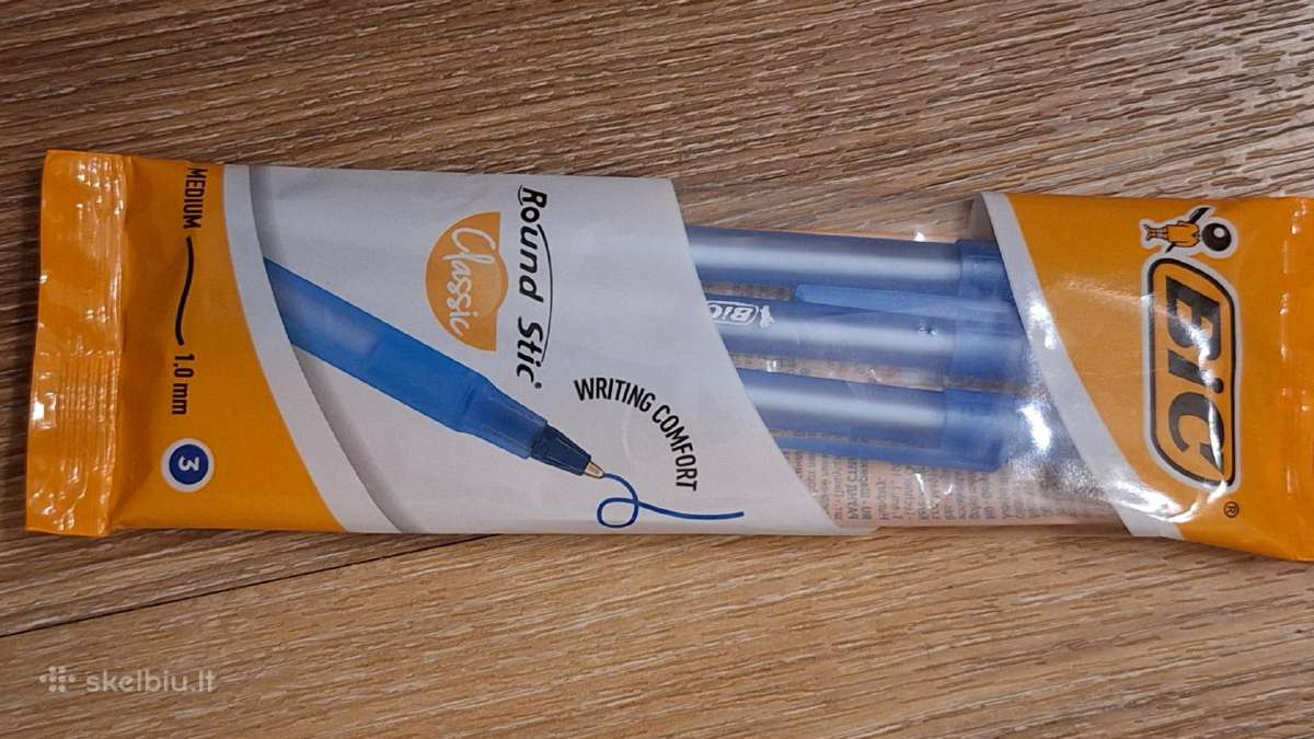 Bic 3 tušinukai Round Stic 1.0 mm, mėlynas