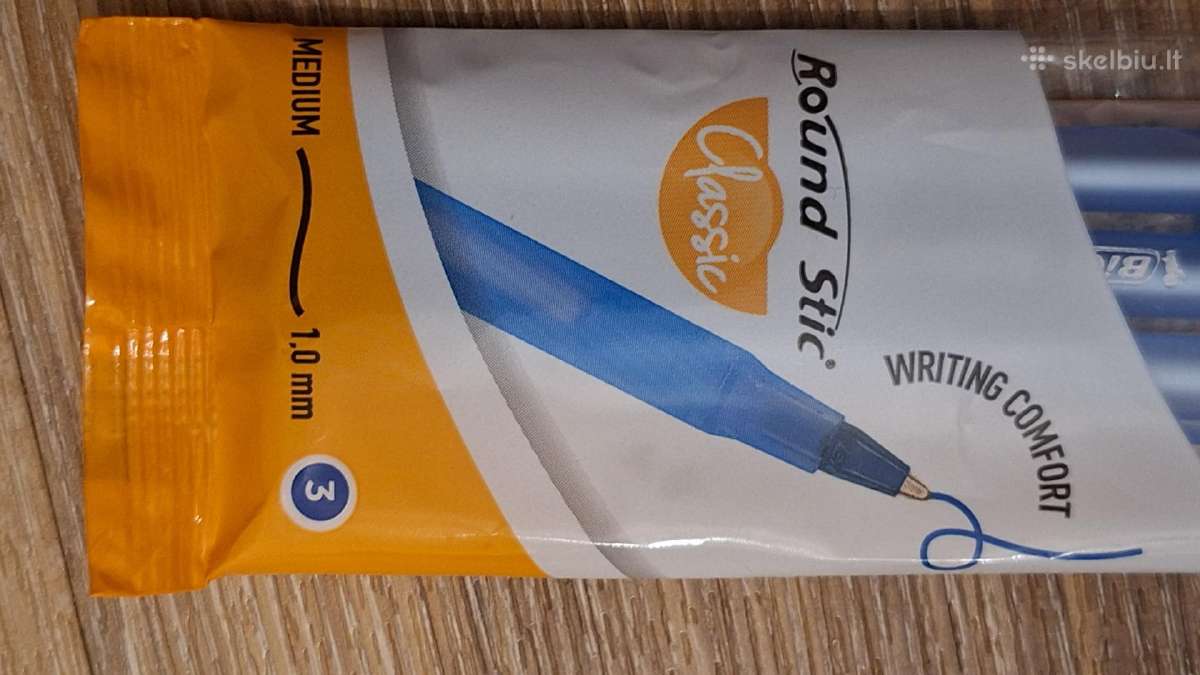 Bic 3 tušinukai Round Stic 1.0 mm, mėlynas - nuotraukos Nr. 2