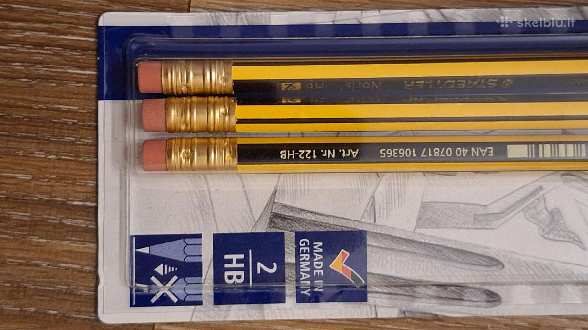 Staedtler Noris pieštukai 3vnt Hb