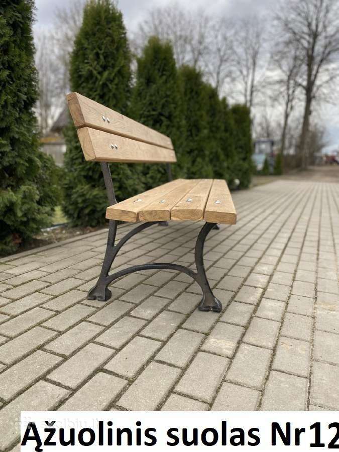 Ąžuoliniai lauko suoliukai - nuotraukos Nr. 10