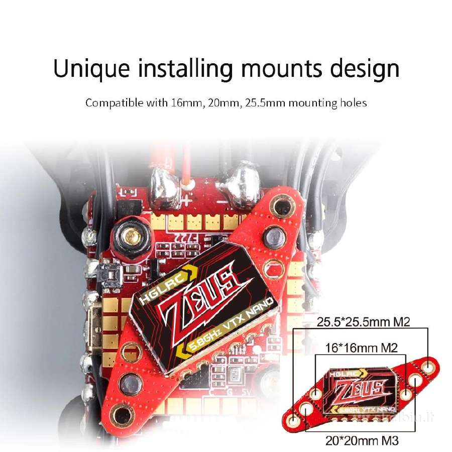 Nauji Hglrc Zeus nano Vtx 350mw 5.8ghz - nuotraukos Nr. 5