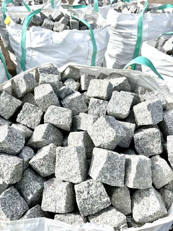 Granitinės trinkelės šviesiai pilkos 10x10x10 cm - nuotraukos Nr. 2