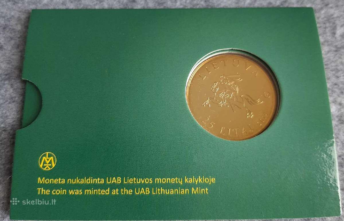 2014m. 25 litų moneta Baltijos kelio 25-čiui korte - nuotraukos Nr. 2