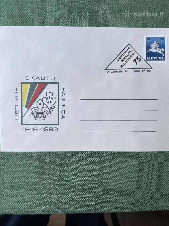 Lietuvos 1993 m. vokai su spec spaudais - nuotraukos Nr. 4