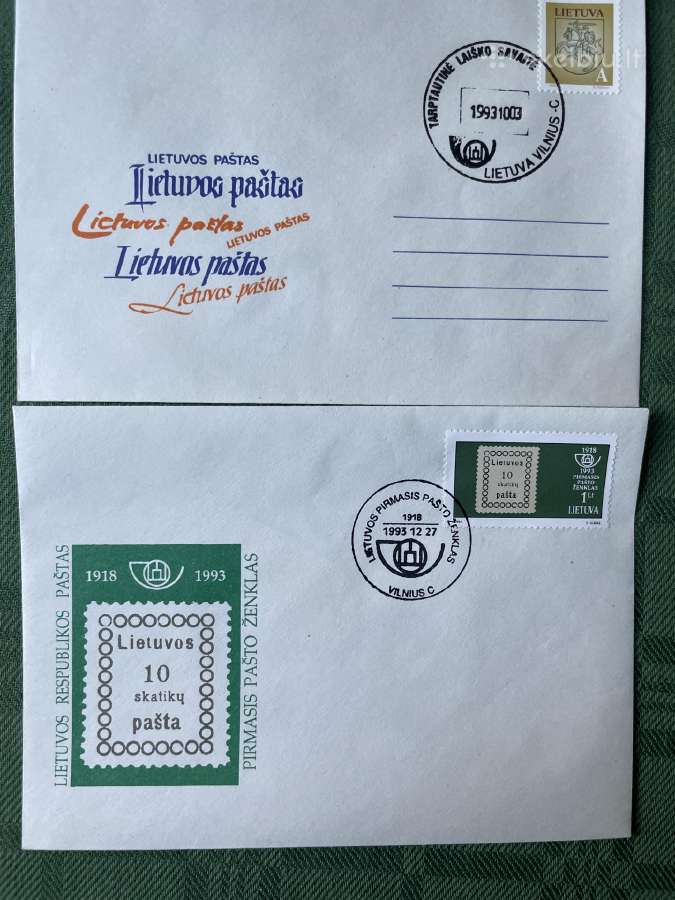 Lietuvos 1993 m. vokai su spec spaudais - nuotraukos Nr. 5