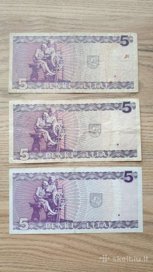 Apyvartiniai litai banknotai - nuotraukos Nr. 6