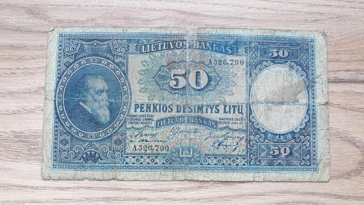 1928 metų 50 smetoniškų litų