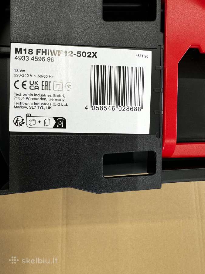 Milwaukee M18 Fhiwf12-502x veržliasukis - nuotraukos Nr. 2