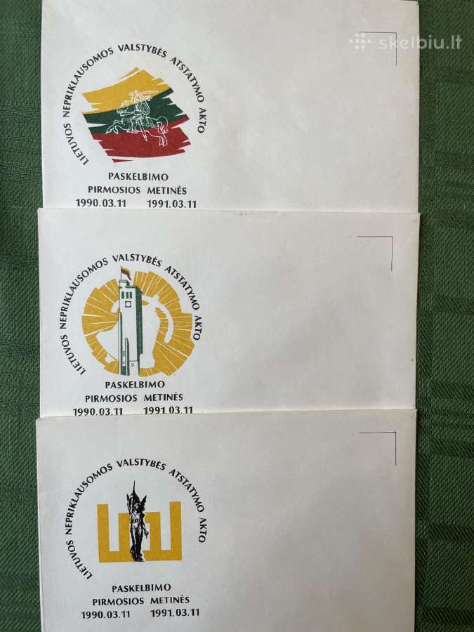 Lietuvos pašto 1990 ir 1991 metų proginiai vokai - nuotraukos Nr. 6
