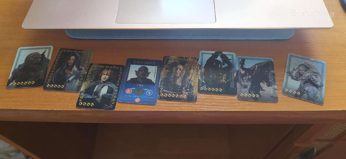 Lord of the Rings Lays cipsu kortelės