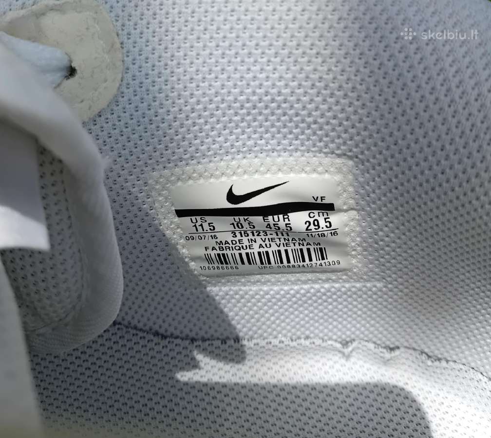 Nike Air Force 45.5, beveik nauji - nuotraukos Nr. 7