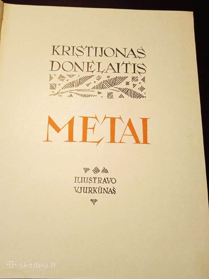 Knyga K.donelaitis "Metai" - nuotraukos Nr. 3