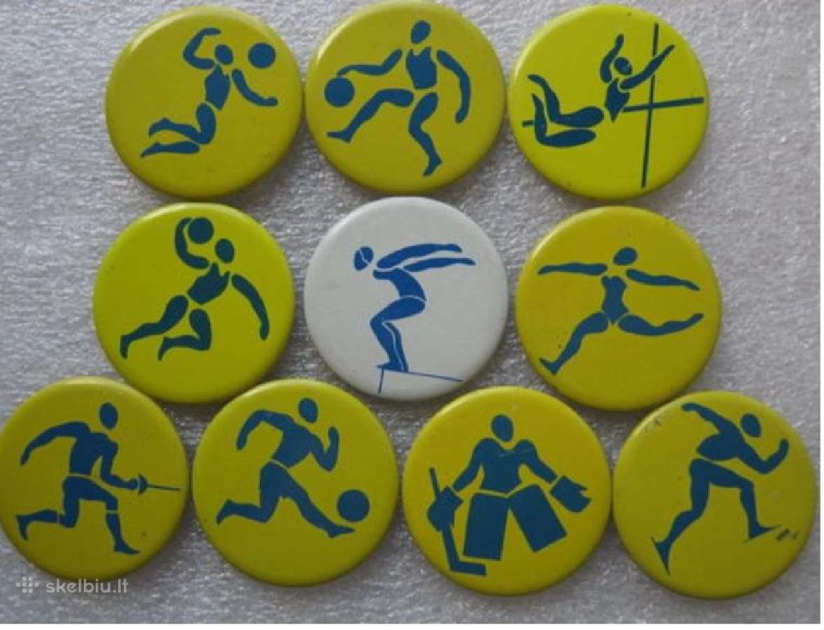 Sportas ženkliukai rinkinys
