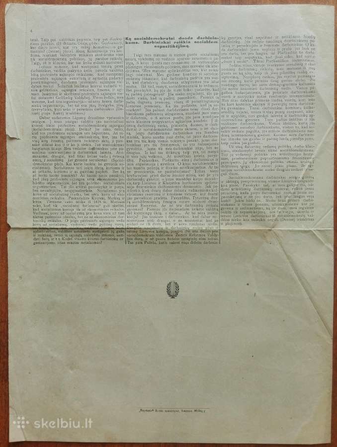 1580. Liet. Darbo Fed. Pareiškimas Seime - nuotraukos Nr. 3